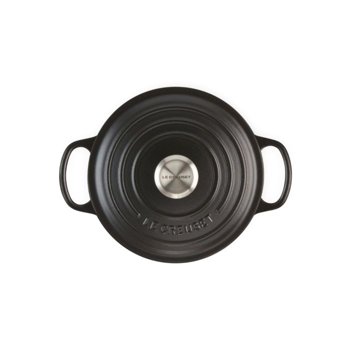 LE CREUSET RONDE BRAAD/STOOFPAN 30CM MAT ZWART