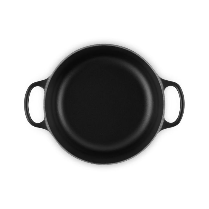 LE CREUSET RONDE BRAAD/STOOFPAN 30CM MAT ZWART