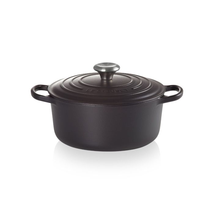 LE CREUSET RONDE BRAAD/STOOFPAN 30CM MAT ZWART