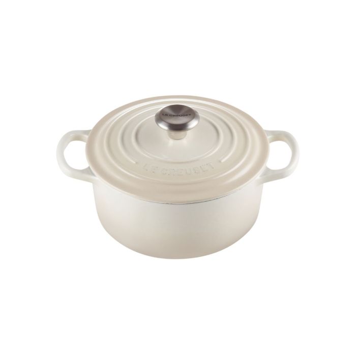 LE CRESUET RONDE BRAAD/STOOFPAN 20CM meringue