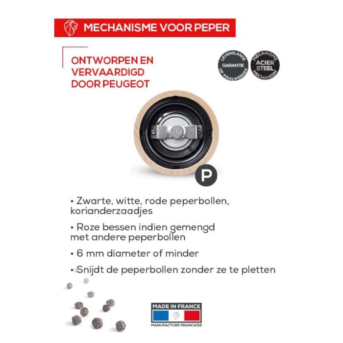 PEUGEOT PARIS WIT- PEPERMOLEN U-SELECT - 22 CM