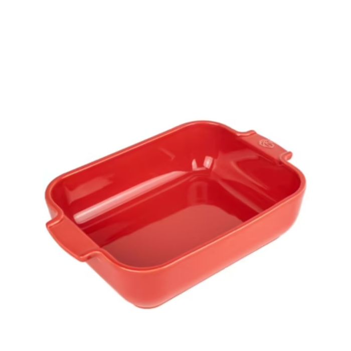 PEUGEOT OVENSCHAAL RECHTHOEKIG ROOD, 25 CM