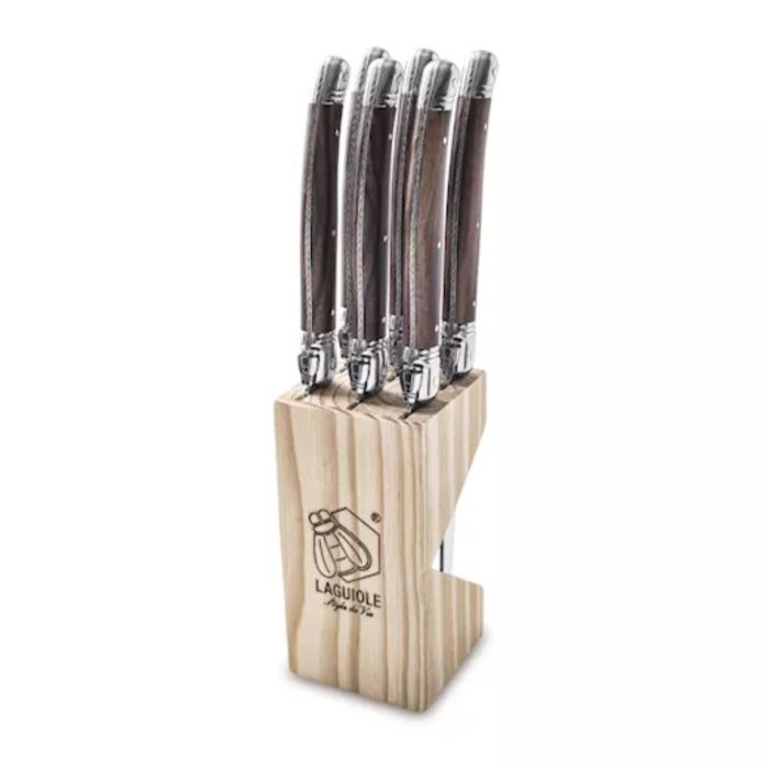 STYLE DE VIE PREMIUM LINE 6 STEAKMESSEN DARK WOOD