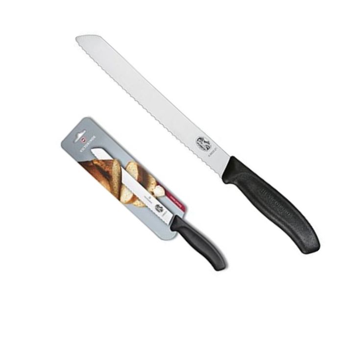 VICTORINOX BROODMES SWISSCLASSIC RVS/ZWART 21cm