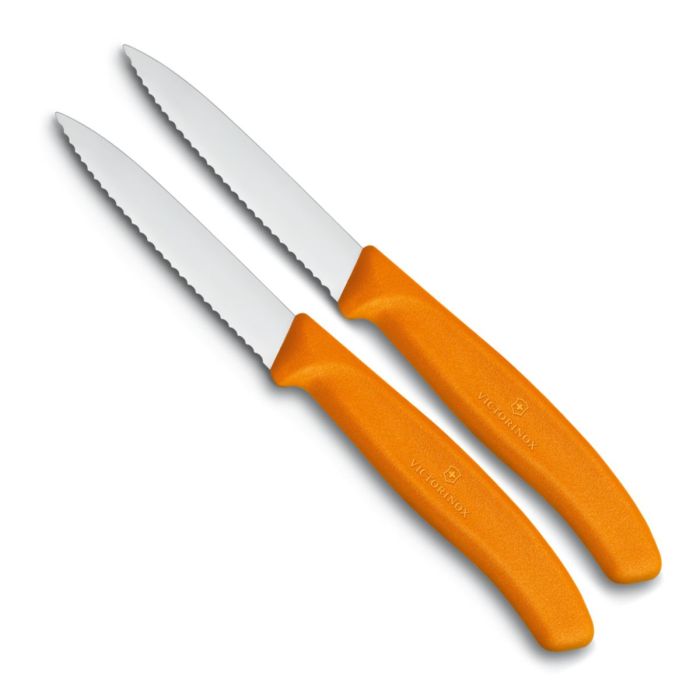 VICTORINOX GROENTE/FRUIT MES ORANJE 2 PCS