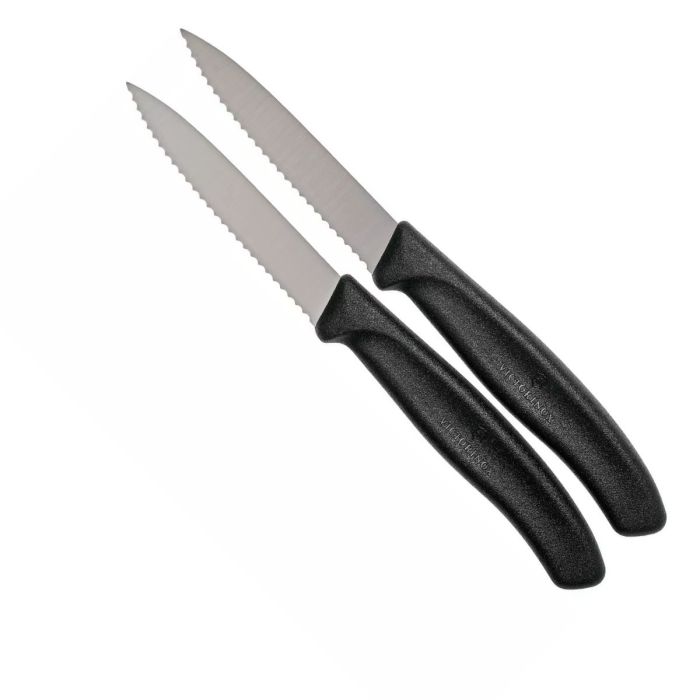 VICTORINOX GROENTE/FRUIT MES ZWART 2PCS